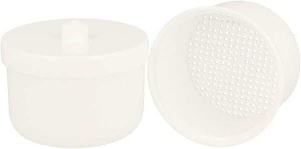 Dr. Bauer Recipiente dental-baño de limpieza | encaje de la prótesis | La dentadura puede | La dentadura puede con inserción | Los apoyos pueden blanco (1 pieza) - Image 2