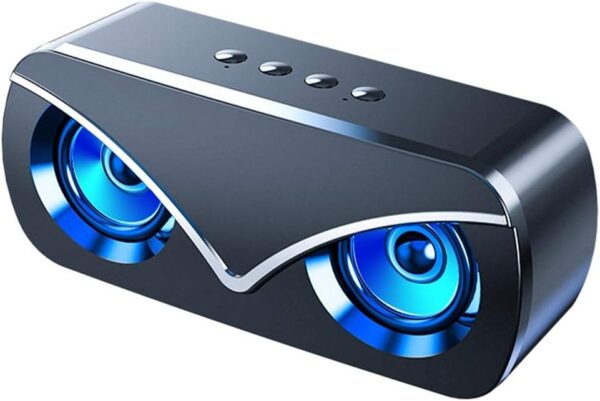 ZXQZ Altavoces portátiles Altavoces Bluetooth, Mini Altavoz Inteligente Inalámbrico Impermeable Portátil, Coche Super Subwoofer bocinas (Color : Black)