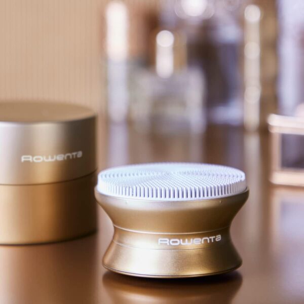 Rowenta Reset & Boost Skin Duo LV8530 - Limpiador y masajeador facial electrico, cepillo limpiador 2 en 1, para cara y cuello, potenciador cremas, cerdas precisas, estimulación térmica, color dorado - Image 6