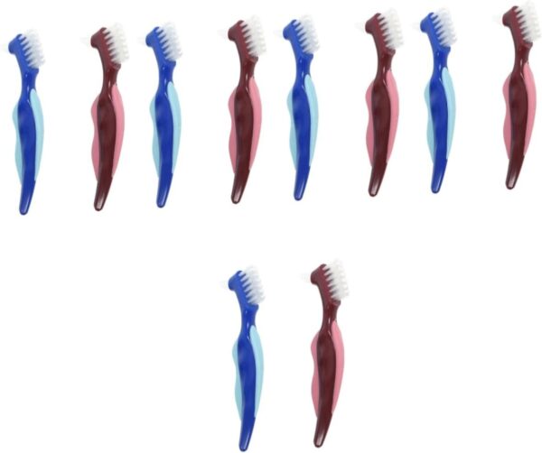 Healeved 10 Uds Cepillo De Para Dentaduras Postizas De Ancianos Limpiador De Dentaduras Postizas Cepillo Suave Para Dentaduras Postizas Cepillo De Para Dentaduras Postizas