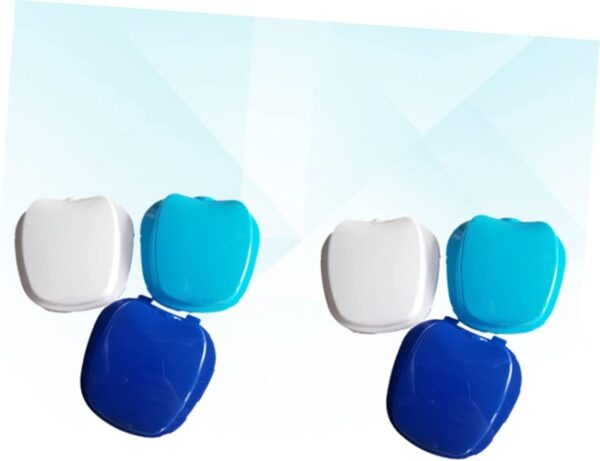 DOITOOL Caja De 2 Piezas Limpiador De Dentaduras Postizas Caso De Retención Entrenador De Mandíbula Kit De Reparación De Dentaduras Postizas Pegamento Dedicado Caja De Dentaduras Postizas - Image 8