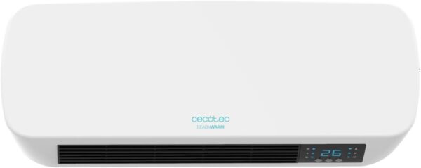 Cecotec Calefactor Eléctrico Bajo Consumo Cerámico Ready Warm 5200 Box Ceramic. 2000 W, Pantalla Digital, IPX2, Temporizador, 3 Modos, Protección sobrecalentamiento, Mando a distancia
