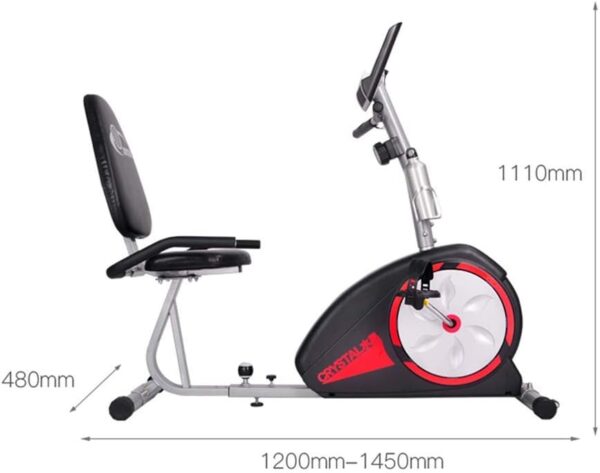 MFLASMF Bicicleta estática reclinada, Resistencia magnética eléctrica Bicicleta estática para Personas Mayores Fisioterapia de extremidades Inferiores Rehabilitación Ciclo de Fitness Bicic - Image 6