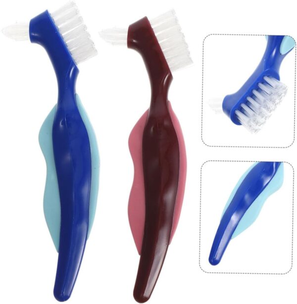 HAPINARY 2 Uds Cepillo De Para Dentaduras Postizas De Ancianos Cepillo De Para Dentaduras Postizas Cepillo Para Dentaduras Postizas Cepillo De Suave De Tamaño De - Image 2
