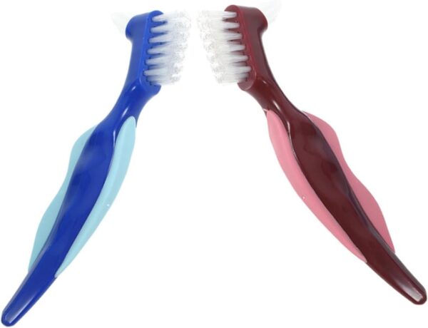Healeved 10 Uds Cepillo De Para Dentaduras Postizas De Ancianos Limpiador De Dentaduras Postizas Cepillo Suave Para Dentaduras Postizas Cepillo De Para Dentaduras Postizas - Image 2
