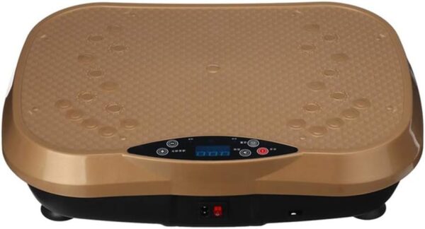 Máquina de ejercicios de placa de vibración de pie 200w, mini tablero de fitness, plataforma de equipos de entrenamiento para el hogar, 3 canales, para tonificar, perder grasa, pérdida de peso,Oro