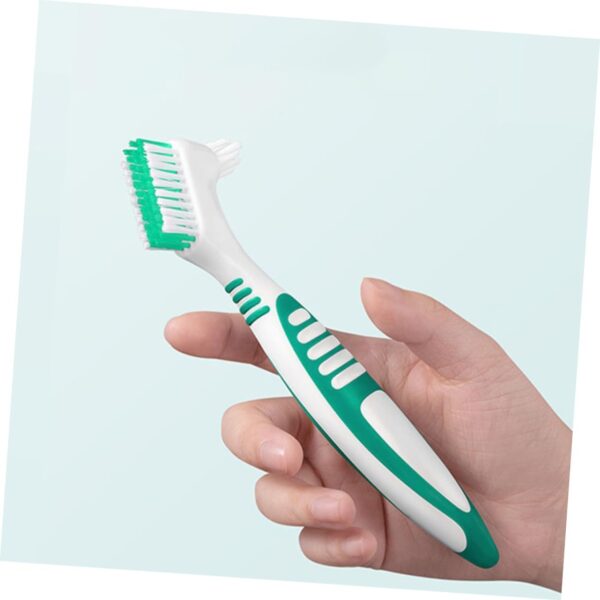 Healeved 4 Piezas cepillo para limpiar dentaduras postizas cepillo para limpiar los protectores bucales Limpieza postiza Eliminación manchas cepillo de - Image 9