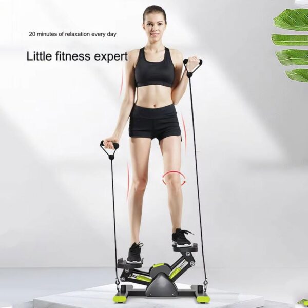 FAcoLL Steppers para Ejercicio, máquina de Pasos hacia Arriba y hacia Abajo con Pantalla LCD y Bandas de Entrenamiento Brazos, Mini máquina Ejercicios Paso, Ejercicio físico para escalones escaleras - Image 2