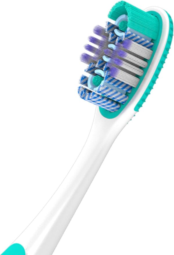 Colgate Max White 360 Cepillo de Dientes Dureza Media, 1 Ud, Blanquea los Dientes, Elimina Manchas, Limpia Zonas de Difícil Acceso, Limpiador de Lengua y Mejillas, Elimina el Mal Aliento - Image 3