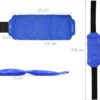 kwmobile Compresa de gel frío y caliente - Almohadilla ajustable reutilizable - Cinturón para calentar en microondas y enfriar en congelador - Azul - Image 3