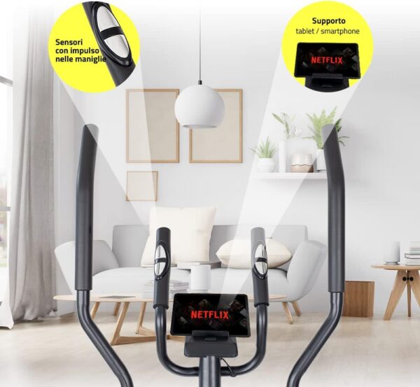 TechFit E250N Cross Trainer, Bicicleta estática elíptica para el hogar, la pérdida de Peso Máquina para Cardio y Ejercicios de Fitness, Dispositivo de Resistencia Magnética para Espacios Interiores - Image 5