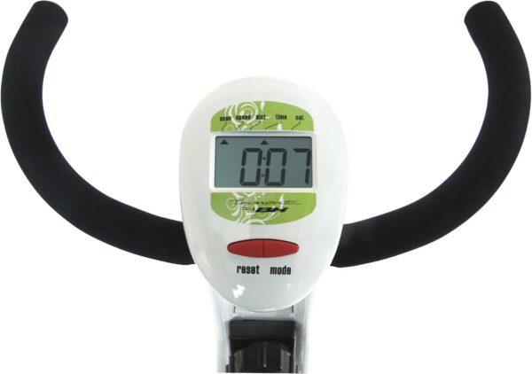 Tecnovita by BH Open&Go YF90 - Bicicleta estática plegable magnética con cómodo sillín, completo monitor LCD, 8 niveles resistencia, ruedas transporte. Bici con pedales antideslizantes. - Image 4