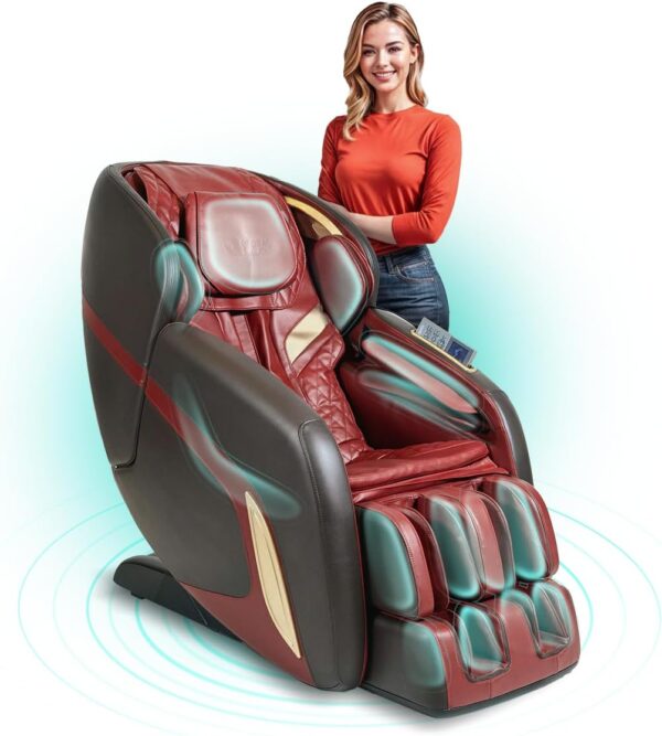 GLOBAL RELAX | KENSHO Sillón de Masaje I Burdeos | 7 Programas | Presoterapia I Reflexoterapia de Pies I Termoterapia I Gravedad Zero I Espacio Cero | Sonido Envolvente 3D | Bluetooth - Image 9