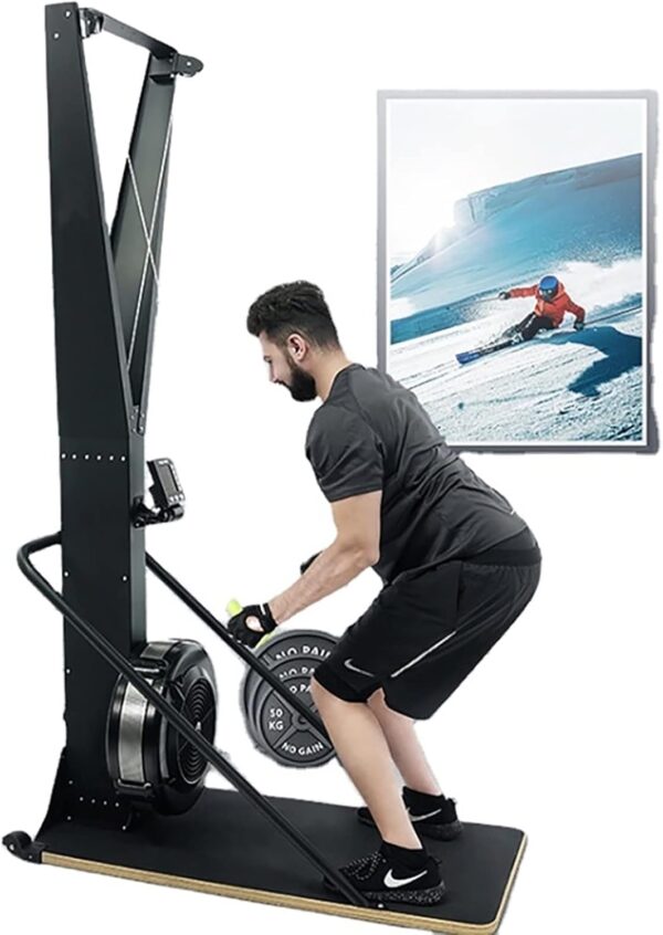 Máquina de ejercicios de esquí, Máquina de esquí con monitor de pantalla, Máquina de entrenamiento cruzado de esquí para interiores, Máquina de ejercicios de esquí Máquina de piernas para entrenamient - Image 2