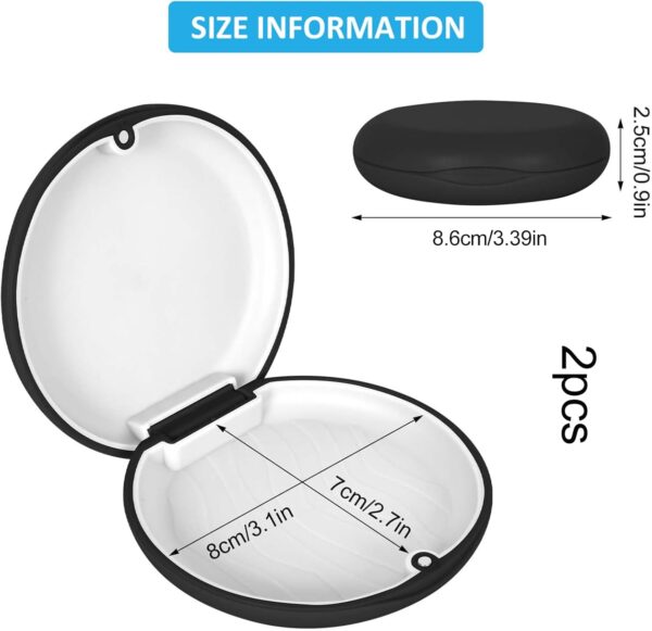 Estuche Para Dentadura, Caja de Retenedor, Caja de Dentaduras Postizas, 2PCS Caja ortodoncia, Contenedor de Retenci贸n por Dentadura, Caja de Dentadura Protector Bucal,Caja Para Aparatos de Ortodoncia - Image 5