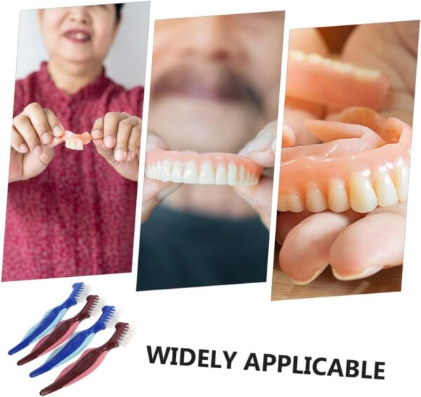 HAPINARY 2 Uds Cepillo De Para Dentaduras Postizas De Ancianos Cepillo De Para Dentaduras Postizas Cepillo Para Dentaduras Postizas Cepillo De Suave De Tamaño De - Image 5