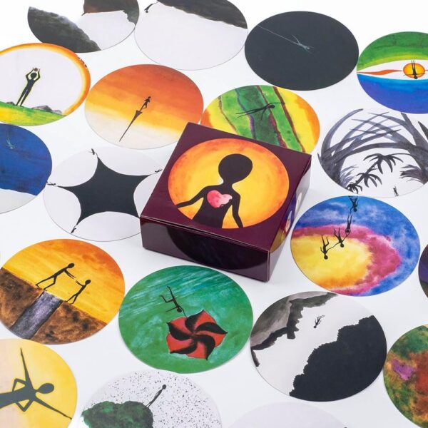 tarjetas psicologia positiva cartas asociativas de entrenamiento coaching emocional juego de mesa fiestas 88 cartas redondas conoce tu interior COPE mejora habilidades de precognicion y social