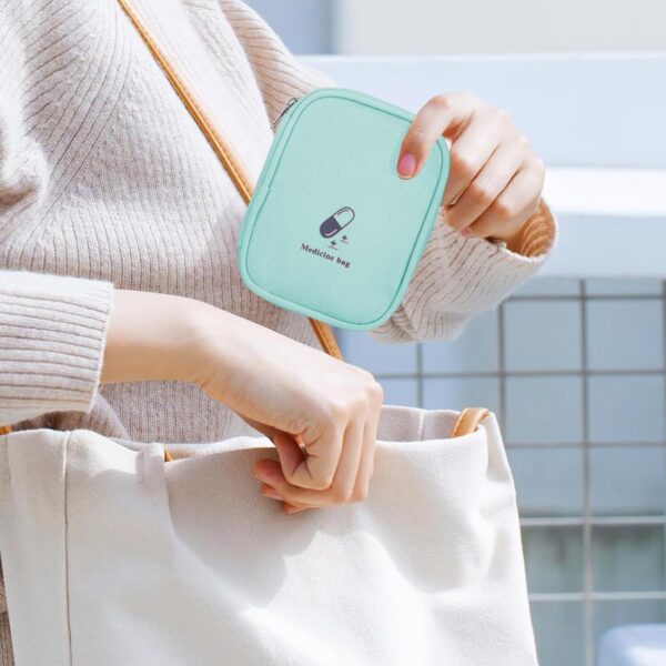 IBXWMNG 1 pz Bolsa de Almacenamiento Médico Multifuncional portátil Impermeable para Primeros Auxilios,Mini Botiquín de Medicina,Bolsa Médica Vacía- Para el hogar, Viajes y Oficina - Image 5