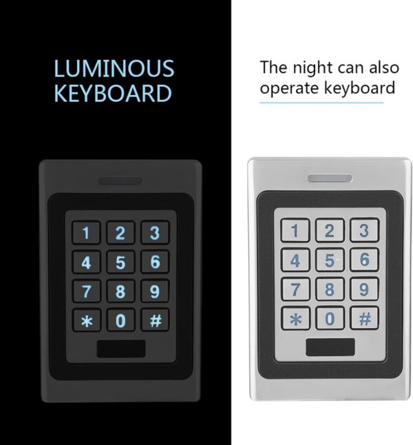 Controlador Acceso, Teclado Puerta A Prueba Agua Teclado Entrada Sin Llave Sistema De Control De Acceso De Seguridad Teclado Inteligente De Apertura De Puerta Con Alarma De Desmontaje - Image 4