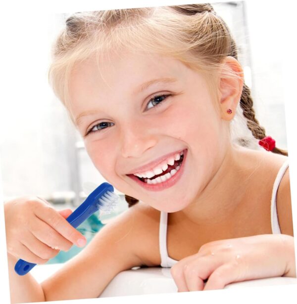 Healeved 4 unidades de doble cabezal falso cepillo de dientes para prótesis cepillo de dientes de prótesis cepillos de dientes duros para adultos doble cabeza cepillo de dientes sensorial dentaduras - Image 9