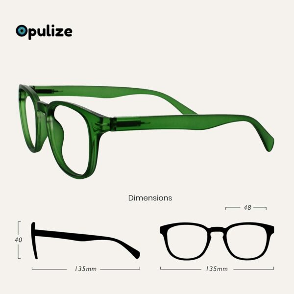 Opulize Pop Pack 2 Retro Redondo Negro Azul Rosa Púrpura Verde Gris Hombres Mujeres Gafas De Lectura RR2 - Image 2