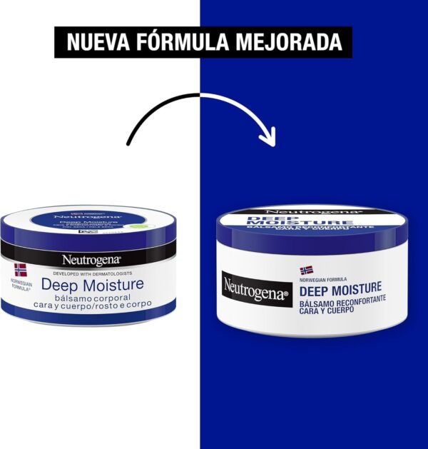 Neutrogena Fórmula Noruega Hidratación Profunda Bálsamo Reconfortante (Pack de 2 X 300 ml), crema hidratante corporal y facial con tecnología Pro-Ceramida para pieles secas - Image 7