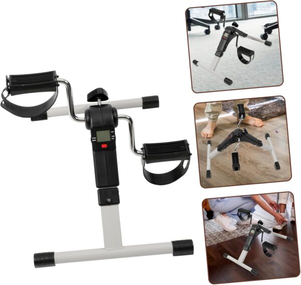 BESPORTBLE Paso a Paso Pedal Bicicleta Estática Plegable Bicicleta Debajo del Escritorio Vendedor Ambulante Ejercitador Plegable Mini Bicicleta De Edad Mediana Entrenador El Plastico Portátil - Image 7