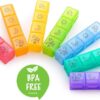 Pastillero Semanal de 4 Tomas Diarias en español, Cerrado Herméticamente Organizador Medicamentos 28 Compartimentos Certificado Alimentario Para La Memoria, Dosificador Pastillas, Viaje - Image 7