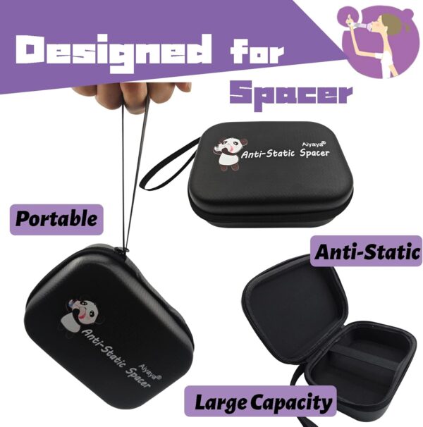 Cámara de inhalación con máscara, incluye estuche de transporte, espaciador de inhalador Aerochamber con máscara compatible con estuche de viaje (para adultos) - Image 6