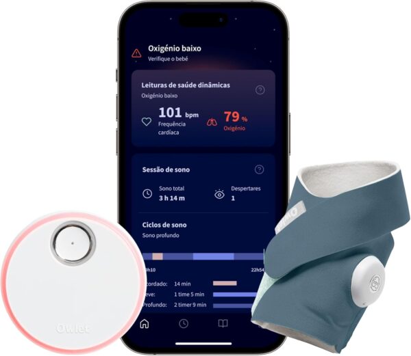 Owlet Dream Sock - Vigilabebés Inteligente - Seguimiento de lecturas de Salud en Vivo - Bedtime Blue