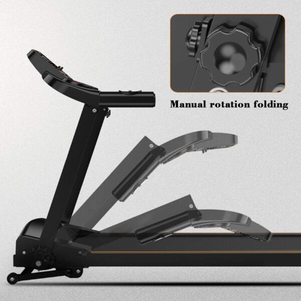 Cinta de correr plegable de 0,75 HP, inclinación manual, 220 lb, capacidad de peso, máquina para correr con monitor de frecuencia cardíaca, ahorro de espacio para entrenamiento de oficina en casa - Image 3