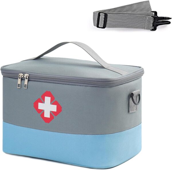 Zasjon Botiquín de Primeros Auxilios, Gran Capacidad Bolsa Médica Vacio Portátil Bolsa Botiquin Médico Vacío con Correa, Botiquin Viaje Impermeable Bolsa Botiquin Vacia para Hogar,Oficina,Viajes