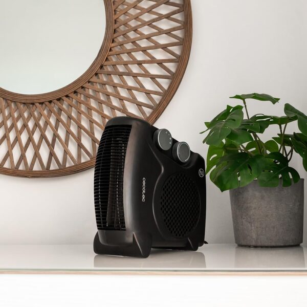 Cecotec Calefactor Eléctrico Bajo Consumo ReadyWarm 2000 Max Dual Black. Termoventilador de 2000W, 3 Modos, Termostato Regulable, Seguridad Sobrecalentamiento, Área de Cobertura 20m2 - Image 4