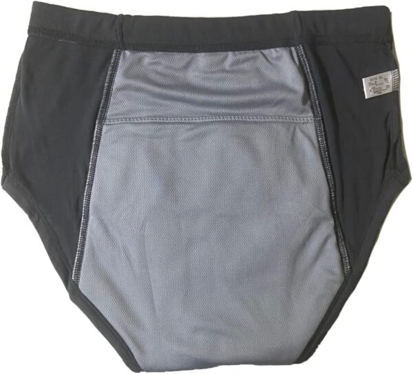 Pantalones cortos de incontinencia lavables para hombre, ropa interior abierta, para adultos, pacientes, reutilizables, transpirables, para adultos, próstata, 500 ml (Gris, L) - Image 7