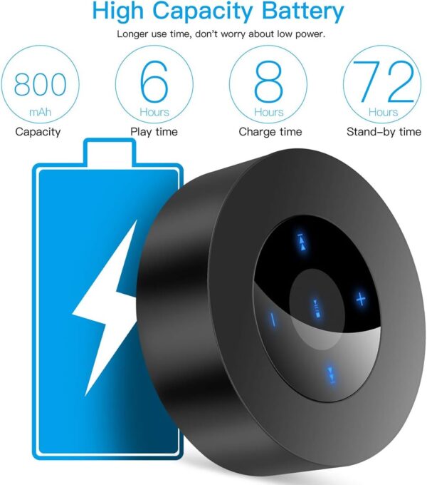 AICase - Altavoz Bluetooth portátil, Mini Altavoz Bluetooth (A8, Negro) - Image 3