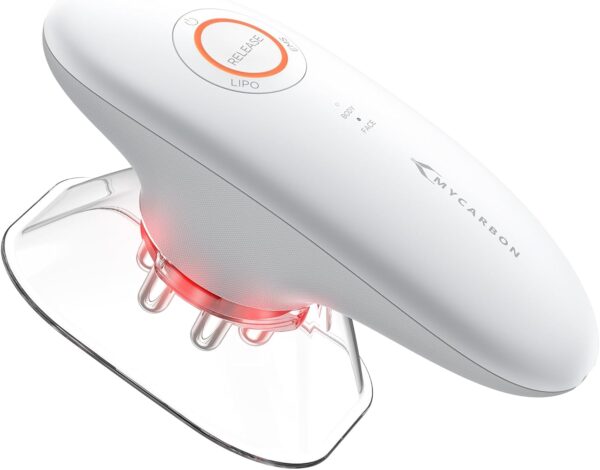 MYCARBON Masajeador de Ventosa Para Reafirma La Piel y Favorece La Circulación Sanguínea, Masajeador Eléctrico con 3 Niveles de Masaje de Ventosas 6 Niveles EMS y Luz Roja, Drenaje Linfático