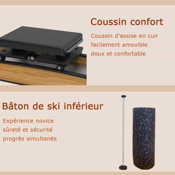 Máquina de esquí para fitness en casa, simulador de entrenamiento de esquí en interiores, entrenamiento de cuerpo completo con resistencia, movimiento suave, equipo de fitness cardiovascular - Image 6