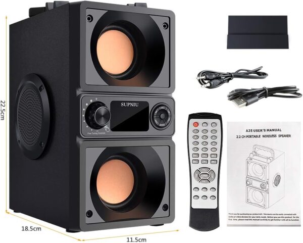 SUPNIU Altavoz Bluetooth,40W Altavoz Portatil Potente, Altavoz Inalámbrico,Altavoces Portátil Potente,Apoya Micro SD AUX para Fiesta Viajes Exterior Exterior para Regalos de Fiesta en casa - Image 6
