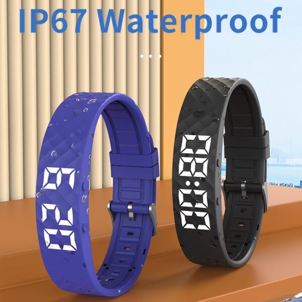 Reloj con podómetro, contador de pasos, calorías, monitor de sueño, reloj despertador IP67, resistente al agua, para adultos, niños y personas mayores - Image 5