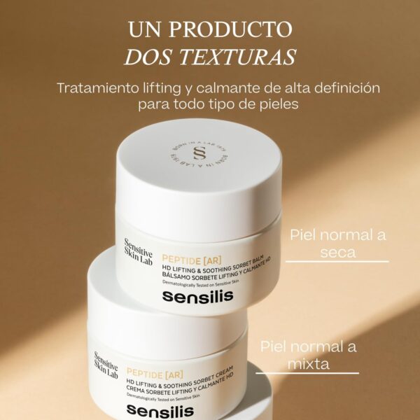 Sensilis Peptide AR - Crema Sorbete Efecto Lifting y Calmante, Con Péptidos y Ácido Hialurónico, Para Piel Normal a Grasa y Sensible - 50 Ml - Image 6