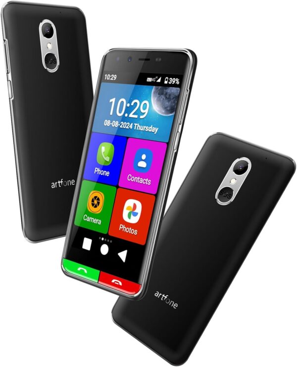 Teléfono Móvil para Personas Mayores 4G, Smartphone Artfone Smart_500, Senior, Botón SOS, Iconos Grandes, Base de Carga, Modo Sencillo, Volumen Alto, Batería 2550 mAh (Smart-500-Negro-2024) - Image 5