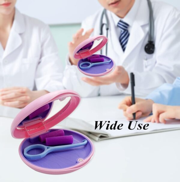 Estuche de ortodoncia con espejo, funda de alineador rosa - Image 4