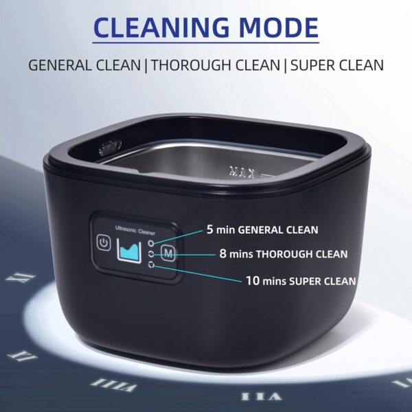 Y-Kelin Máquina de limpieza por ultrasonidos para el hogar, reloj con aparatos para dentaduras postizas, desinfección ultravioleta UV, máquina de limpieza automática - Image 5