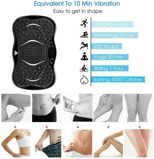 WSHA Máquina de Ejercicios de Placa de vibración de Fitness, Plataforma de vibración de Cuerpo Entera, Niveles de 180 velocidades, Peso máximo de Peso 330 Libras - Image 4