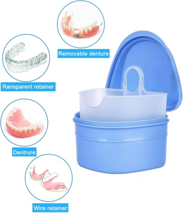 Caja de Baño de Dentadura Dental,Funda Invisalign Caja de Retención Caja de Dentadura Postiza Dental Ortodoncia Dientes Falsos Contenedor de Almacenamiento Caja de Dentadura Postiza para Viajes - Image 6