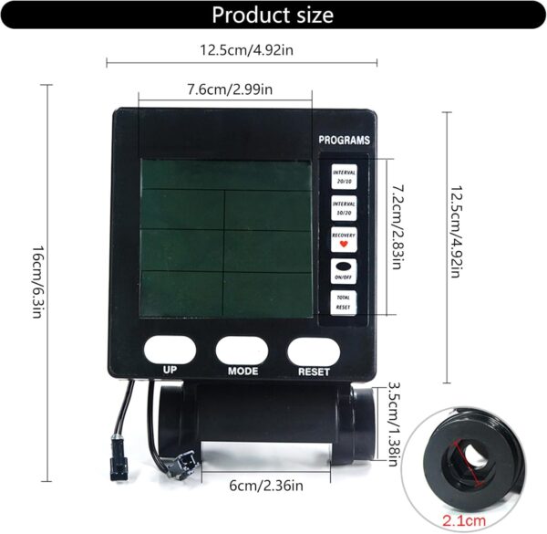 Máquina de remo de seguimiento de la salud, velocímetro de fitness con pantalla digital LCD para un análisis completo del entrenamiento - Image 4