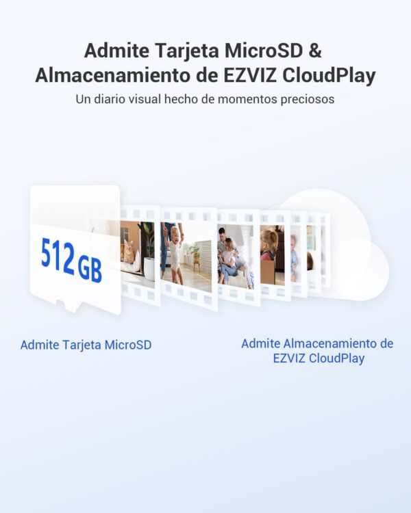 EZVIZ Camara Vigilancia WiFi Interior sin Cables, 1080P Cámara Batería 2000 mAh, Detección de Movimiento Humano PIR, Visión Nocturna Infrarroja, Audio de 2 Vias,Soporta Tarjeta SD hasta 512GB,CB2 - Image 6