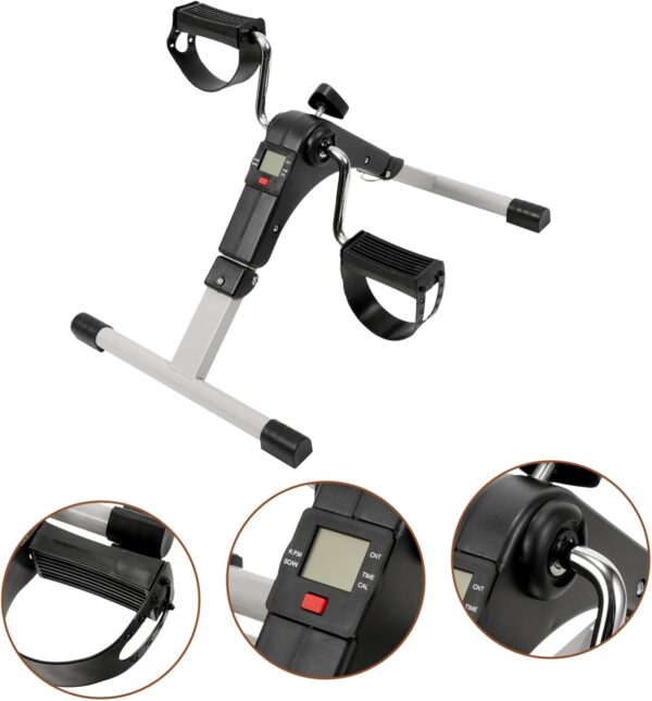 BESPORTBLE Paso a Paso Pedal Bicicleta Estática Plegable Bicicleta Debajo del Escritorio Vendedor Ambulante Ejercitador Plegable Mini Bicicleta De Edad Mediana Entrenador El Plastico Portátil - Image 8