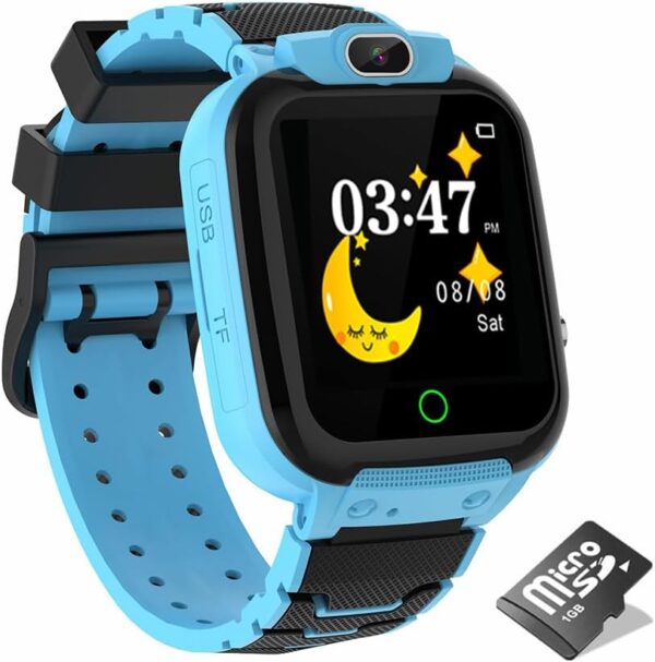 Reloj Inteligente Niño con 16 Juegos, Smartwatch Niños MP3 Música HD Cámara Vídeo Alarma Pantalla Táctil, Reloj para Niños Regalos Niños y Niñas de 3-12 Años