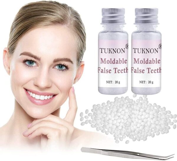 Kit de Reparación Dental, Kit de Reparación de Dientes, Kit de Reparación de Dientes Temporal, Reemplazos de Dientes Temporales, para Fotografía, Maquillaje o Empastes Temporales